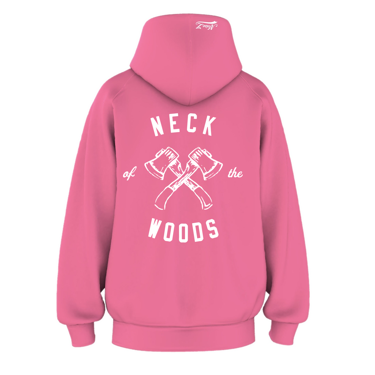 Womens NOTW Hoodie - Charity Pink (back)