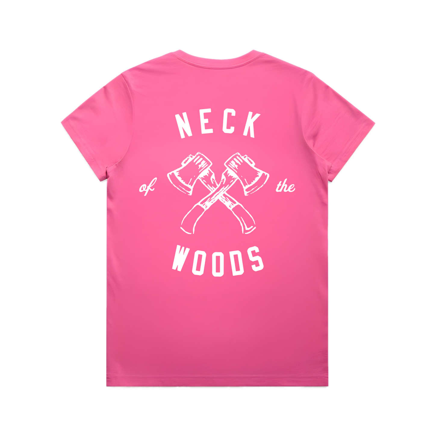 Womens NOTW Tee - Charity Pink (back)