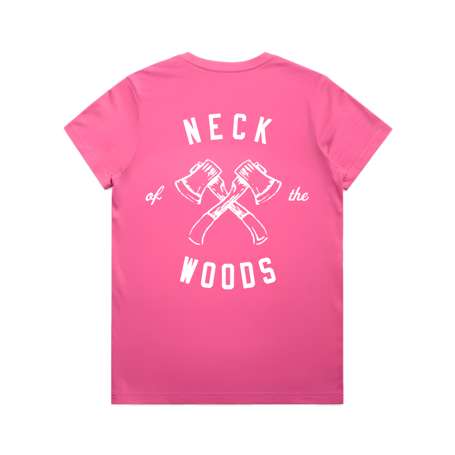 Womens NOTW Tee - Charity Pink (back)