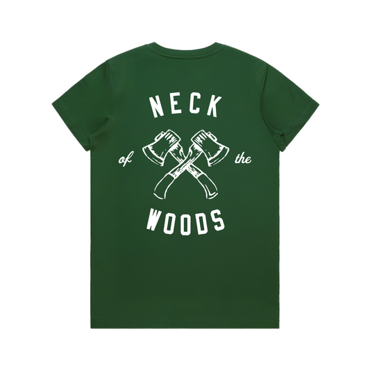 Womens NOTW Tee - Forest Green (back)