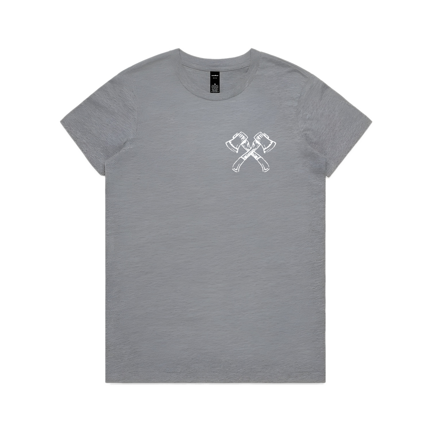 Womens NOTW Tee - Grey Marle (front)