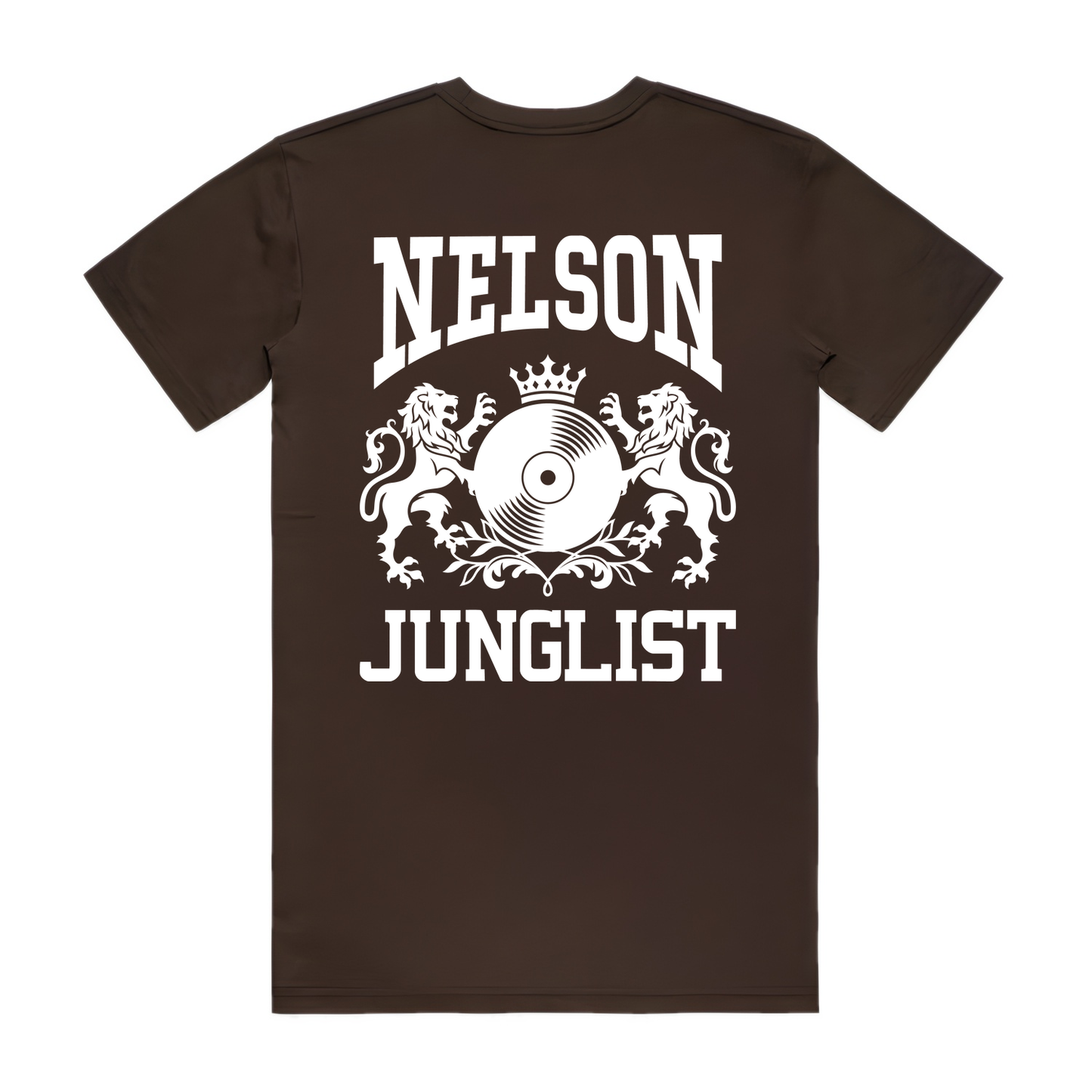 Mens NELSON JUNGLIST Tee - Chocolate (back)