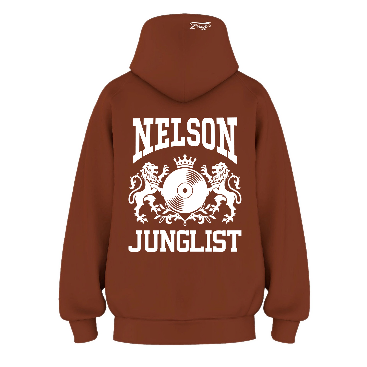 Mens NELSON JUNGLIST Hoodie - Clay (back)