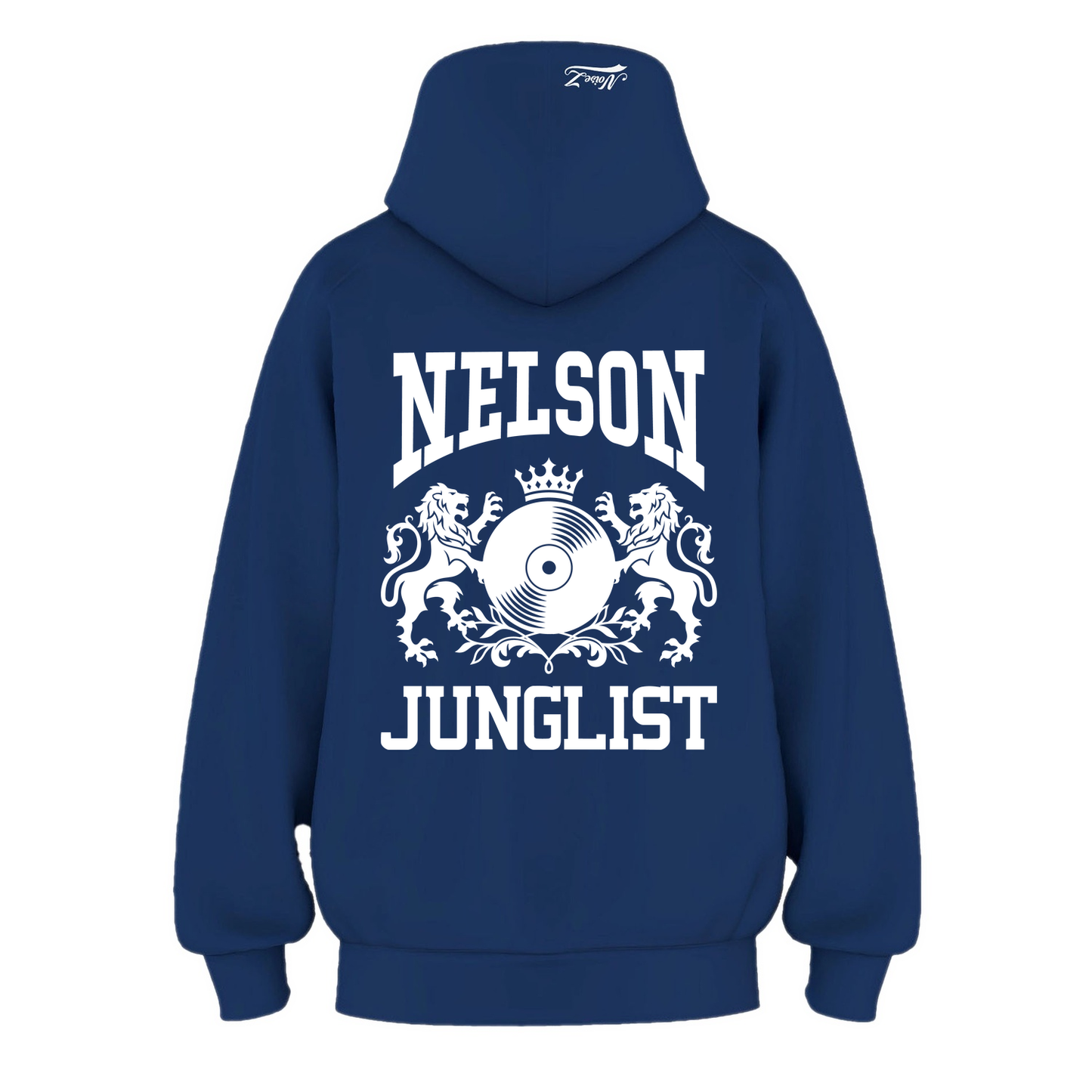 Mens NELSON JUNGLIST Hoodie - Cobalt Blue (back)