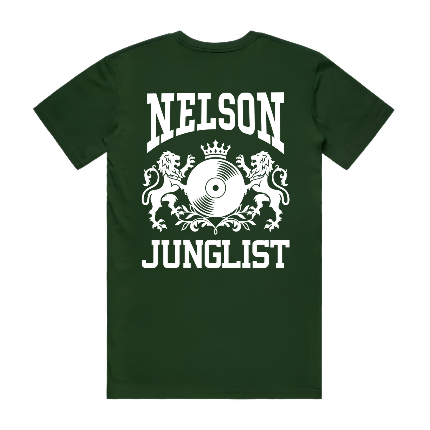 Mens NELSON JUNGLIST Tee - Forest Green (back)
