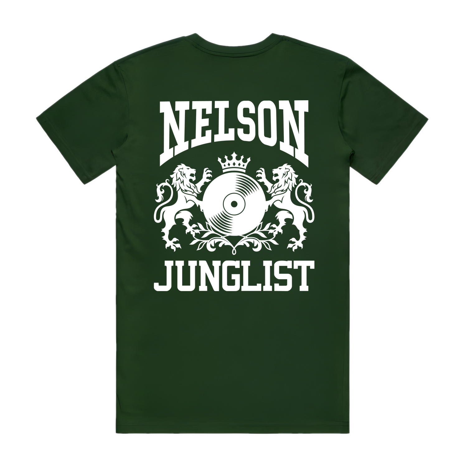 Mens NELSON JUNGLIST Tee - Forest Green (back)