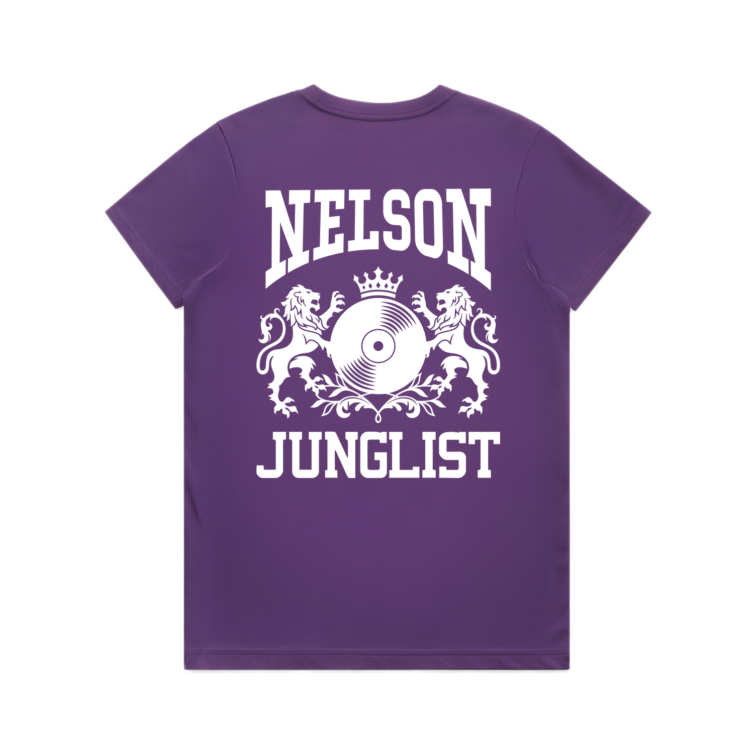 Womens NELSON JUNGLIST Tee - Purple (back)