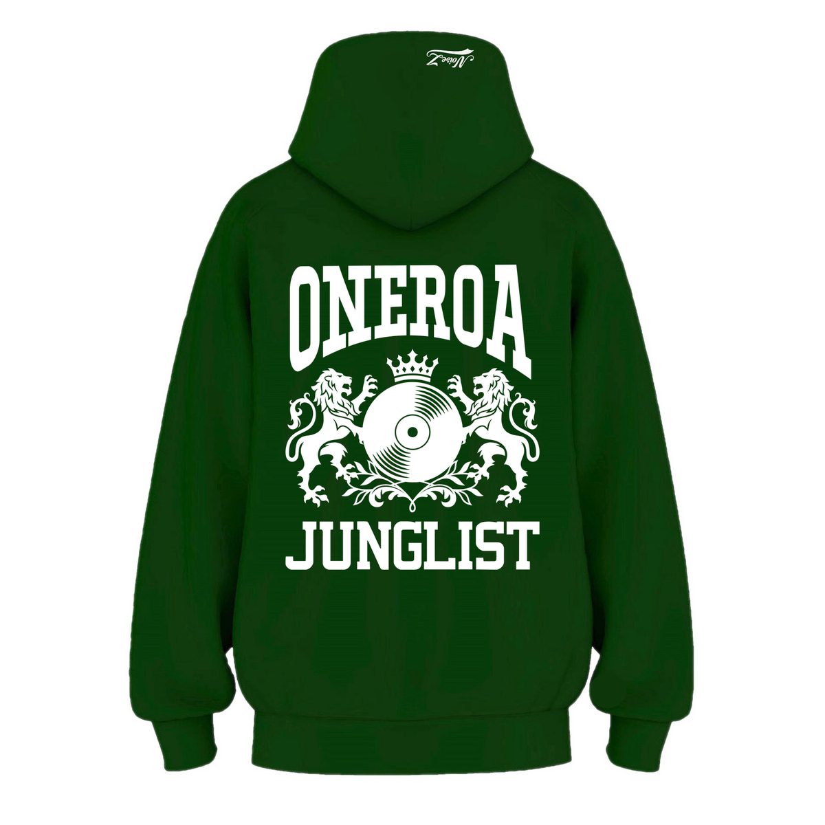 Mens ONEROA JUNGLIST Hoodie - Pine Green (back)