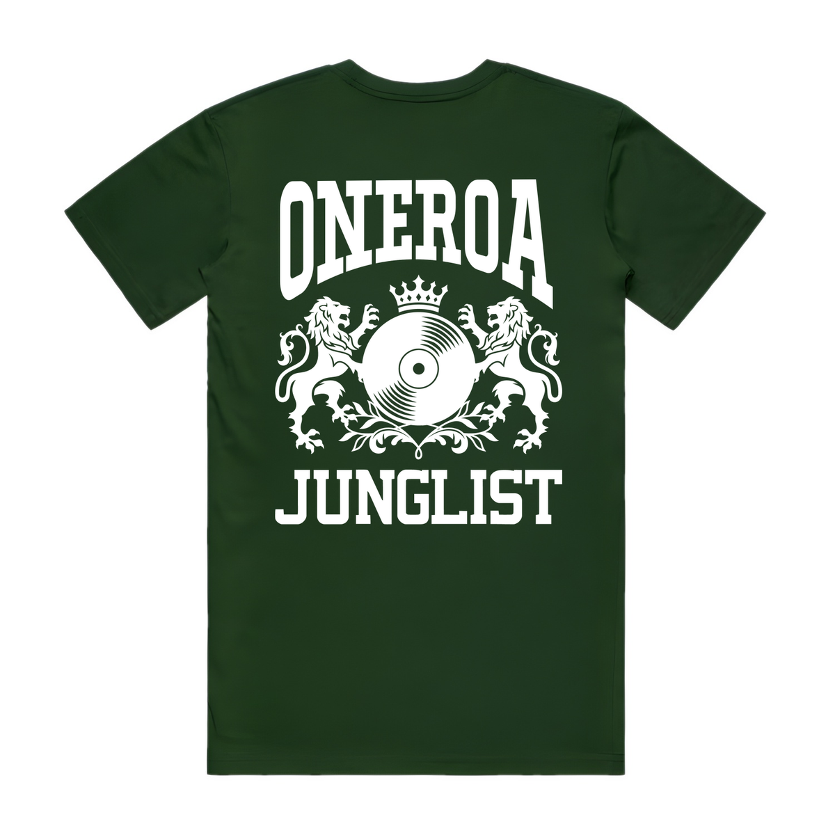 Mens ONEROA JUNGLIST Tee - Forest Green (back)