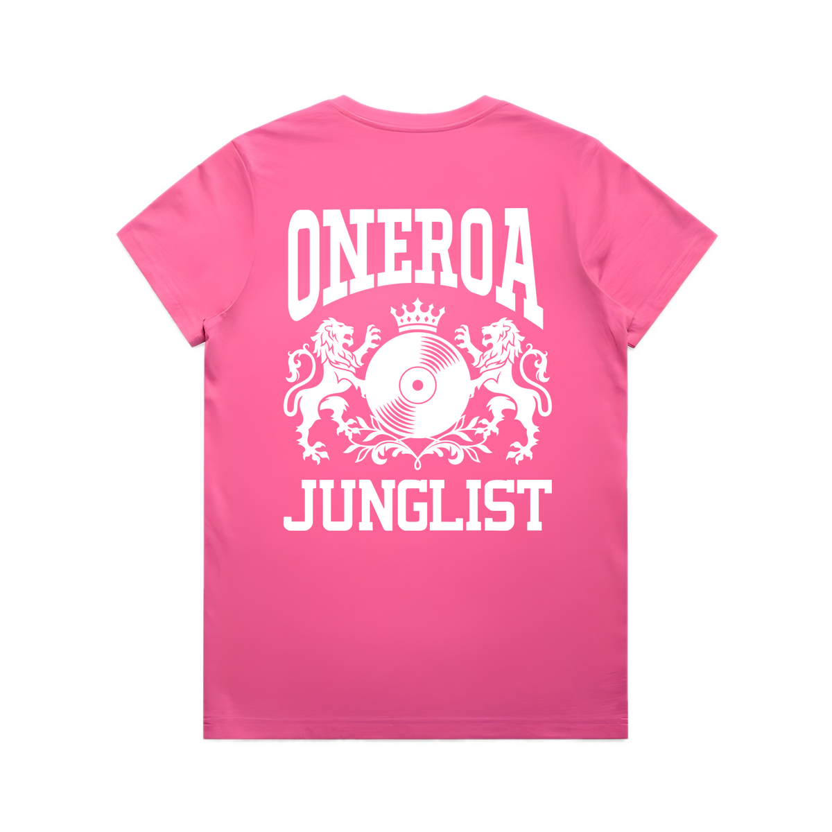 Womens ONEROA JUNGLIST Tee - Charity Pink (back)