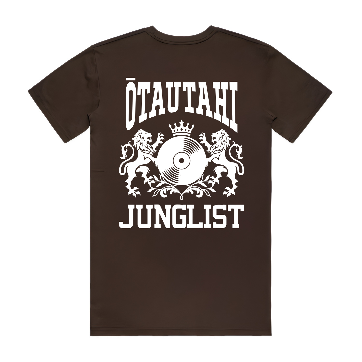 Mens ŌTAUTAHI JUNGLIST Tee - Chocolate (back)
