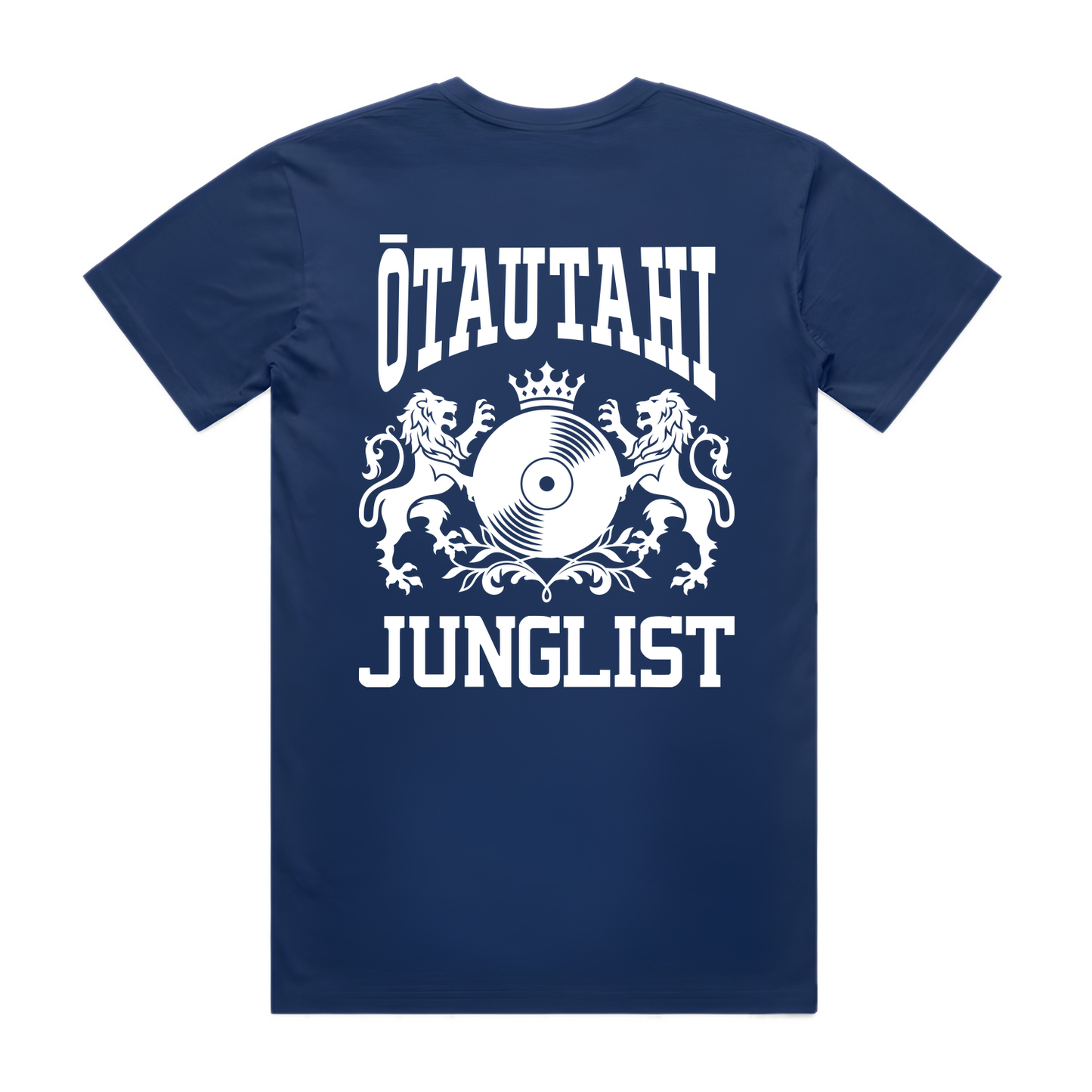 Mens ŌTAUTAHI JUNGLIST Tee - Cobalt Blue (back)