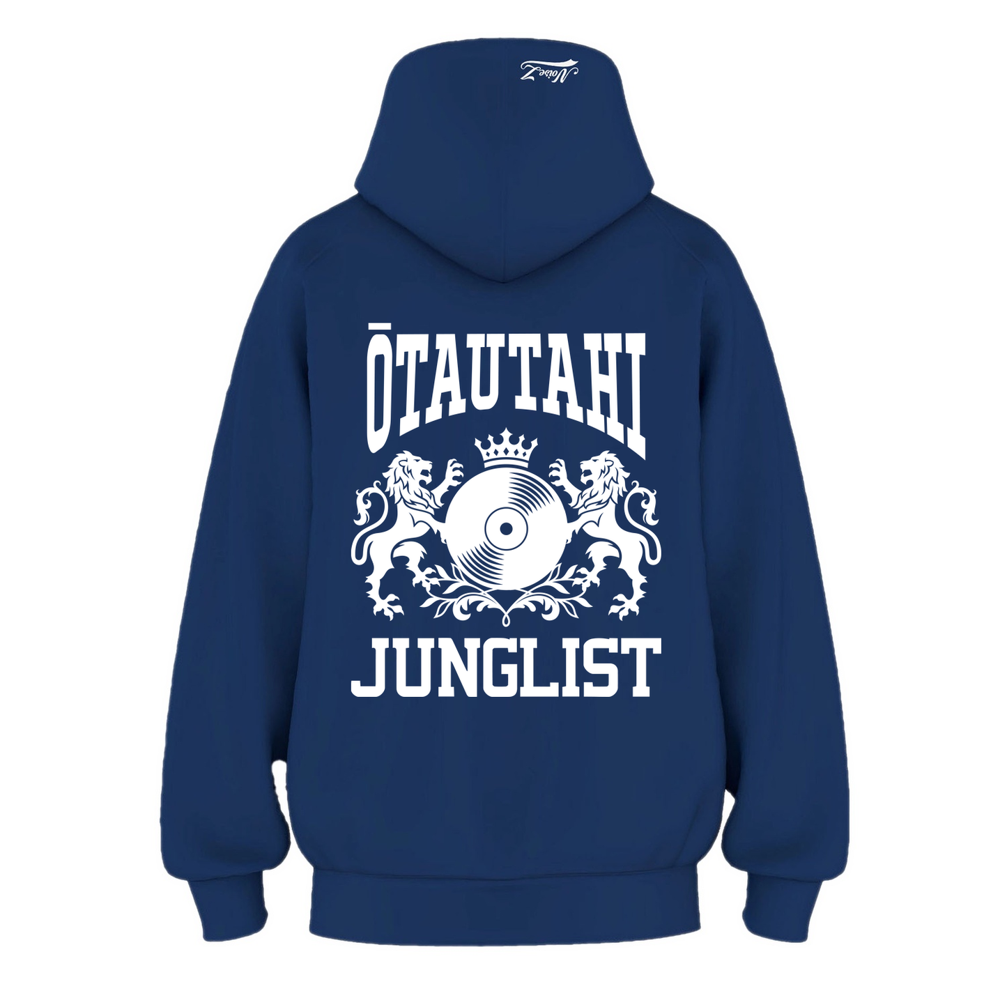 Mens ŌTAUTAHI JUNGLIST Hoodie - Cobalt Blue (back)