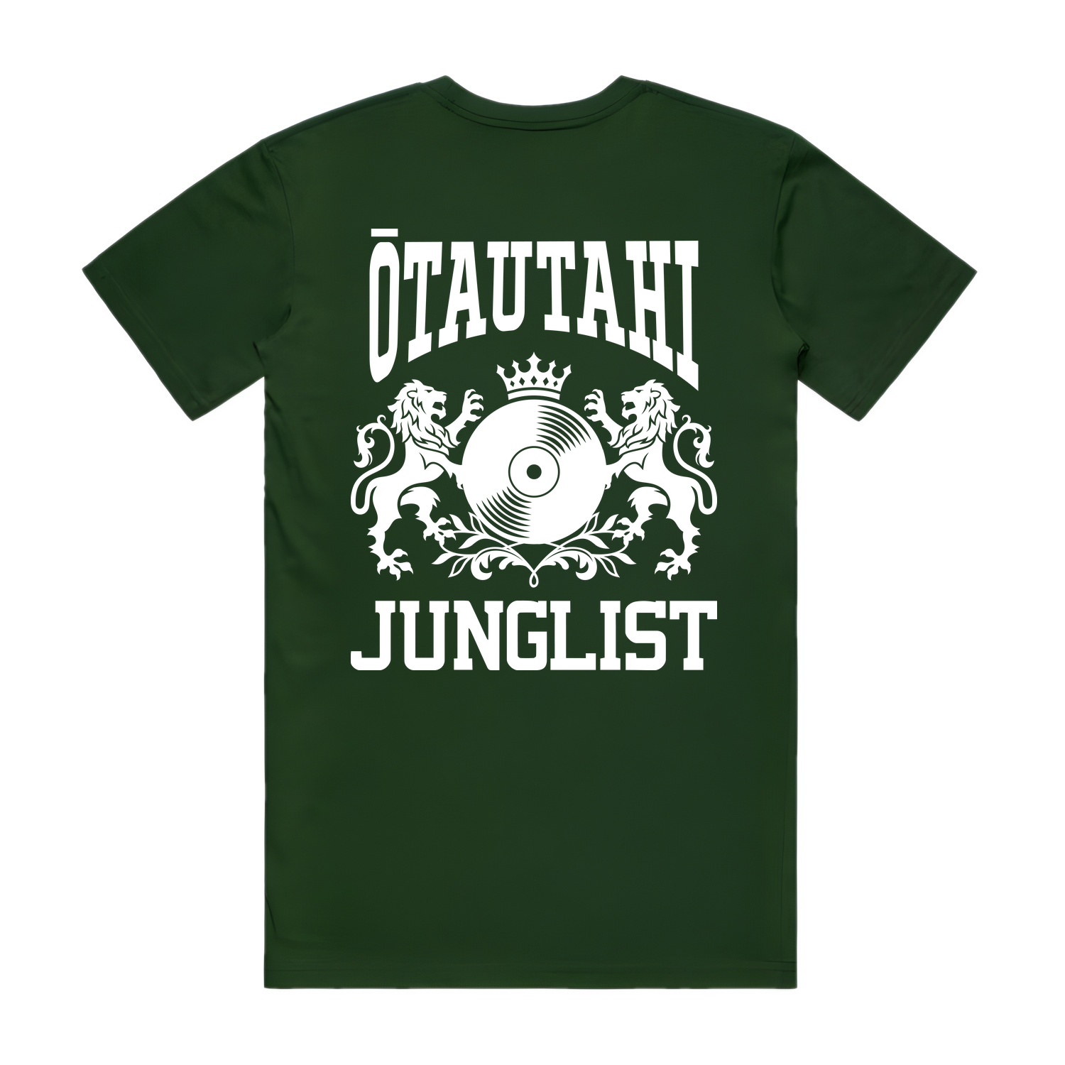 Mens ŌTAUTAHI JUNGLIST Tee - Forest Green (back)
