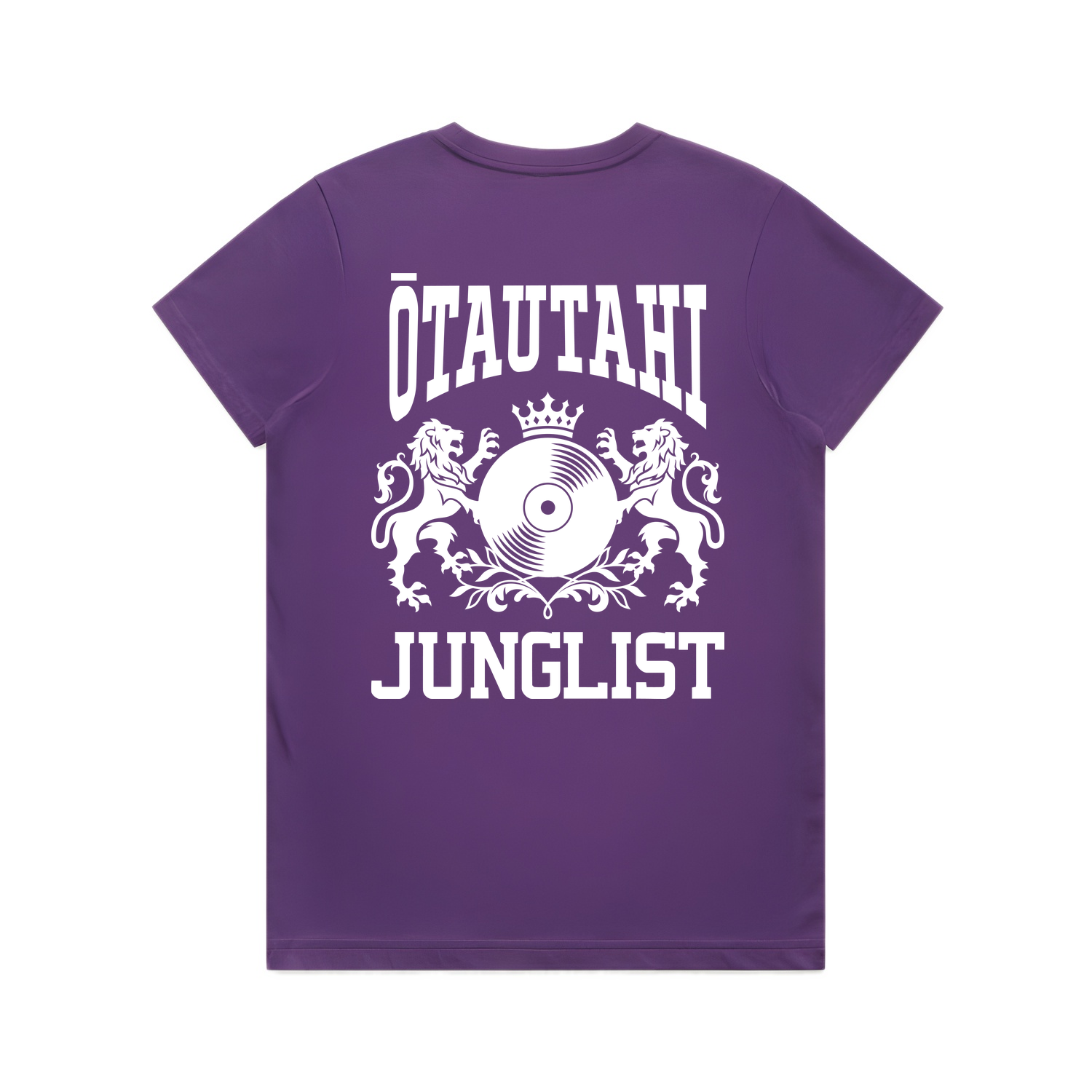 Womens ŌTAUTAHI JUNGLIST Tee - Purple (back)