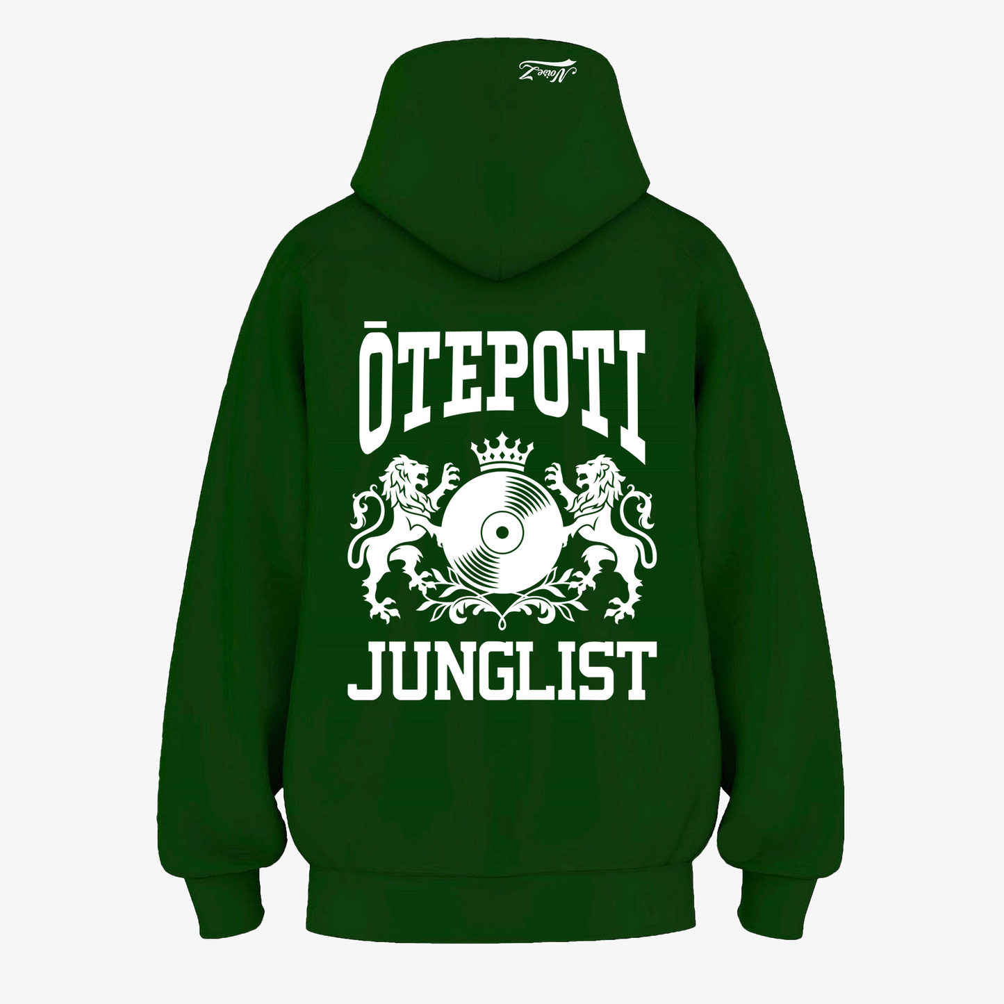 Mens ŌTEPOTI JUNGLIST Hoodie - Pine Green (back)