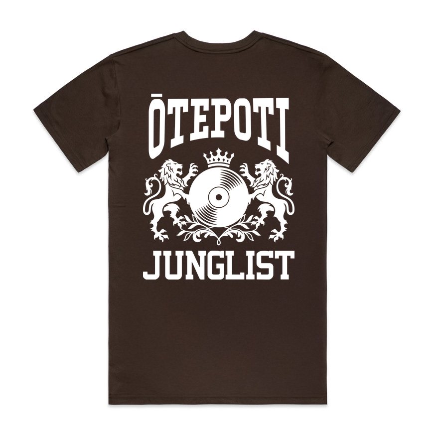 Mens ŌTEPOTI JUNGLIST Tee - Chocolate (back)