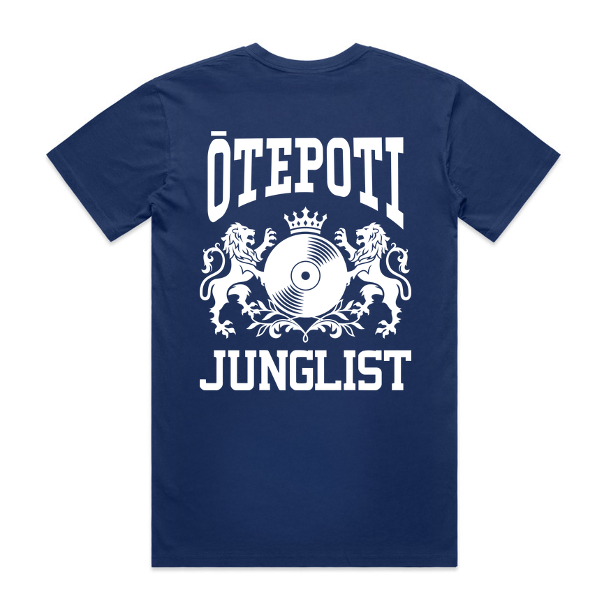 Mens ŌTEPOTI JUNGLIST Tee - Cobalt Blue (back)