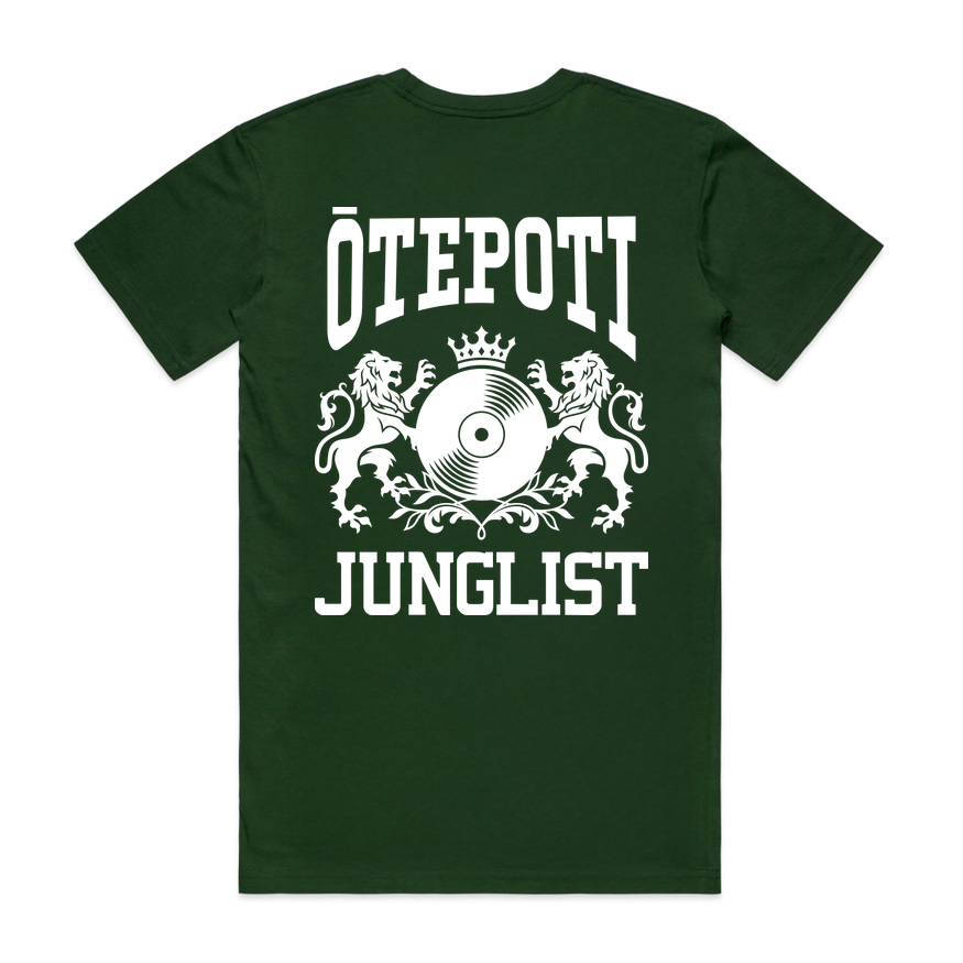 Mens ŌTEPOTI JUNGLIST Tee - Forest Green (back)