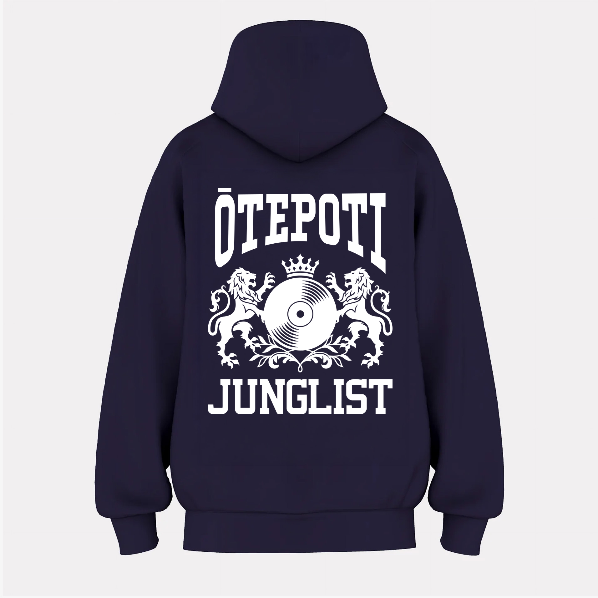 Womens ŌTEPOTI JUNGLIST Hoodie - Ink Blue (back)