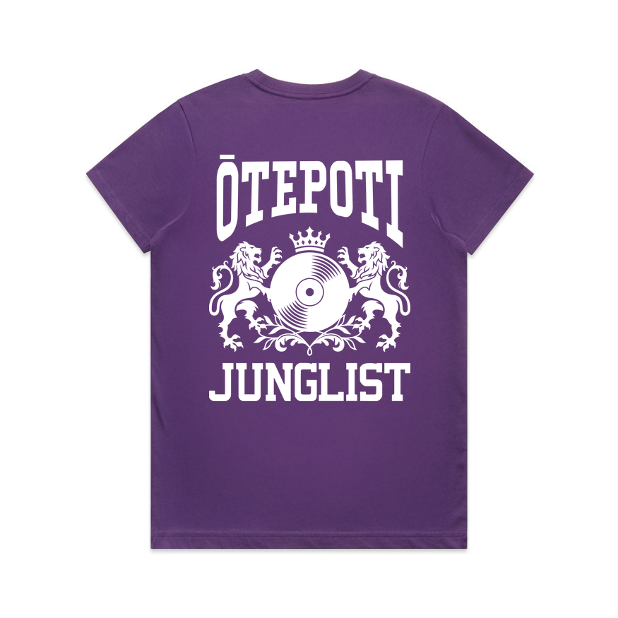 Womens ŌTEPOTI JUNGLIST Tee - Purple (back)