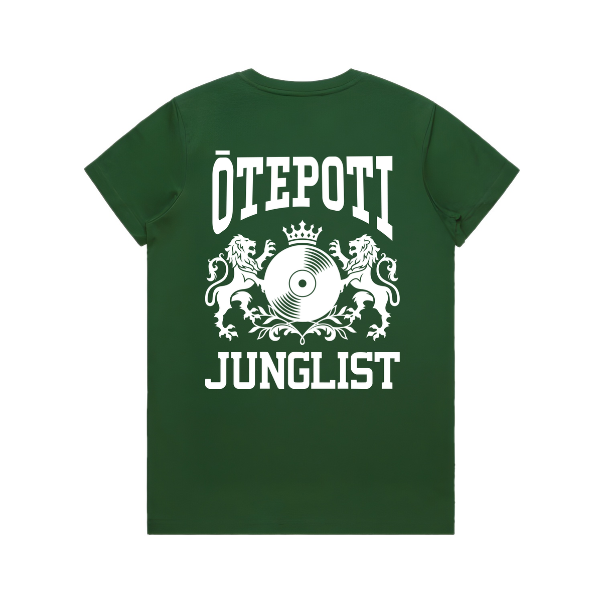 Womens ŌTEPOTI JUNGLIST Tee - Forest Green (back)