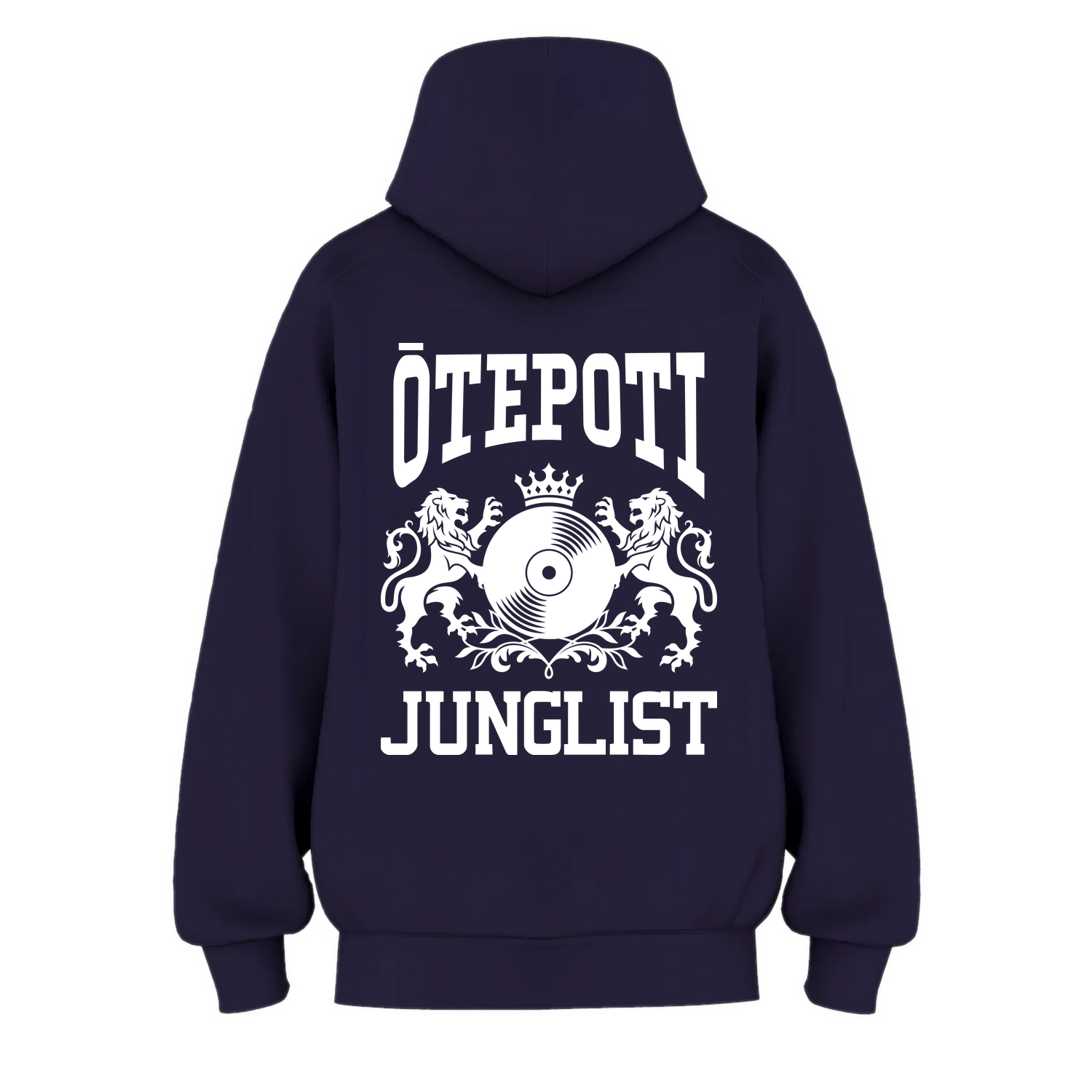 Womens ŌTEPOTI JUNGLIST Hoodie - Ink Blue (back)
