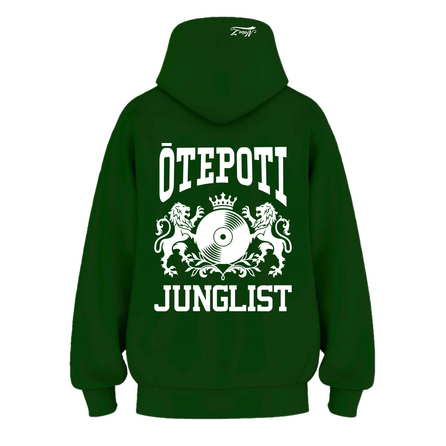 Mens ŌTEPOTI JUNGLIST Hoodie - Pine Green (back)