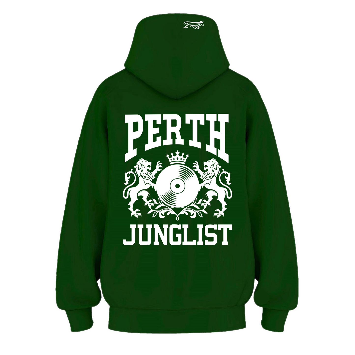 Mens PERTH JUNGLIST Hoodie - Pine Green (back)