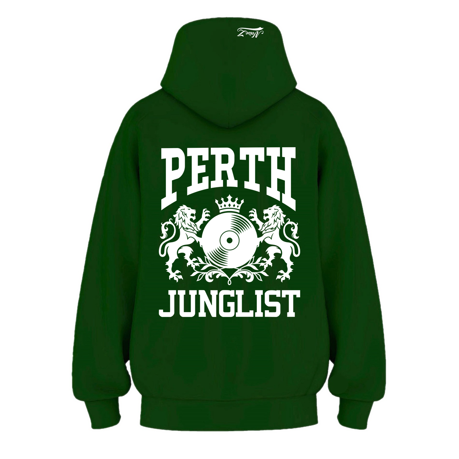 Mens PERTH JUNGLIST Hoodie - Pine Green (back)