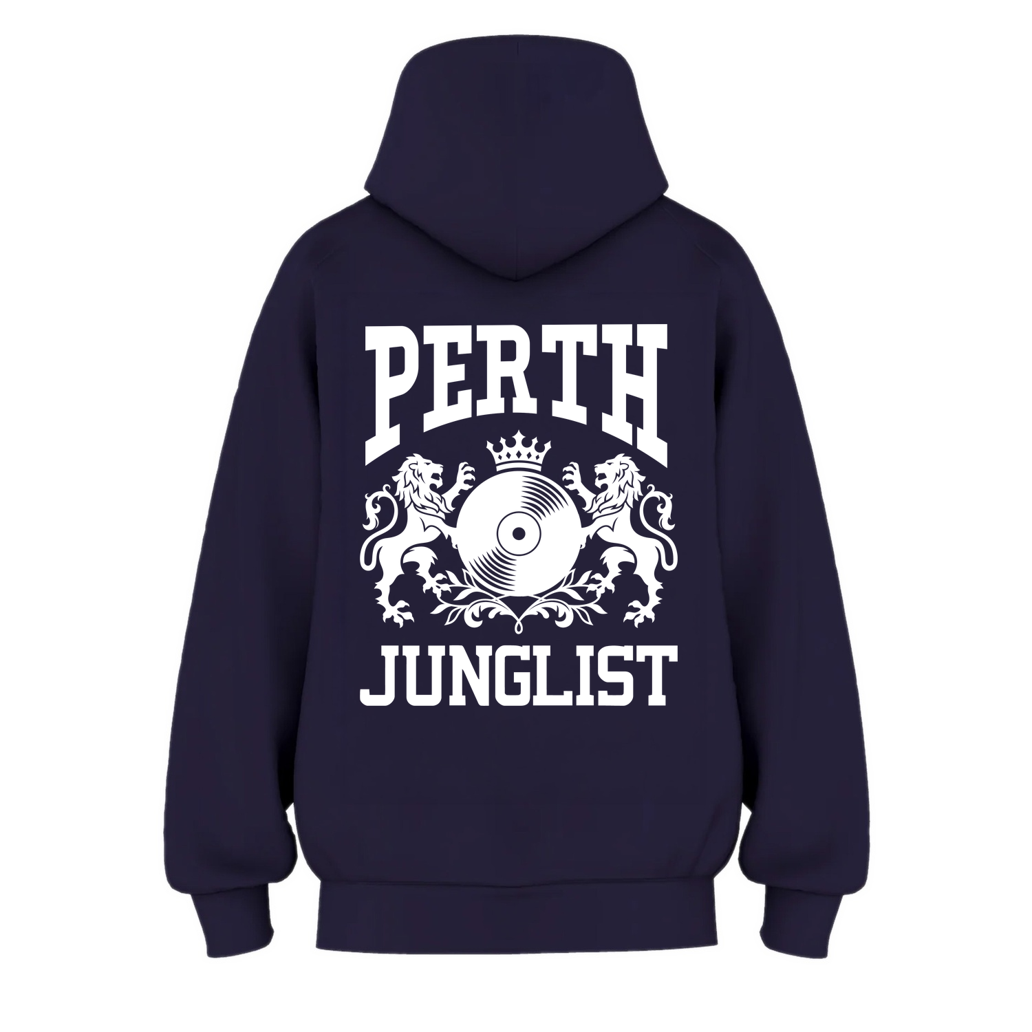 Womens PERTH JUNGLIST Hoodie - Ink Blue (back)