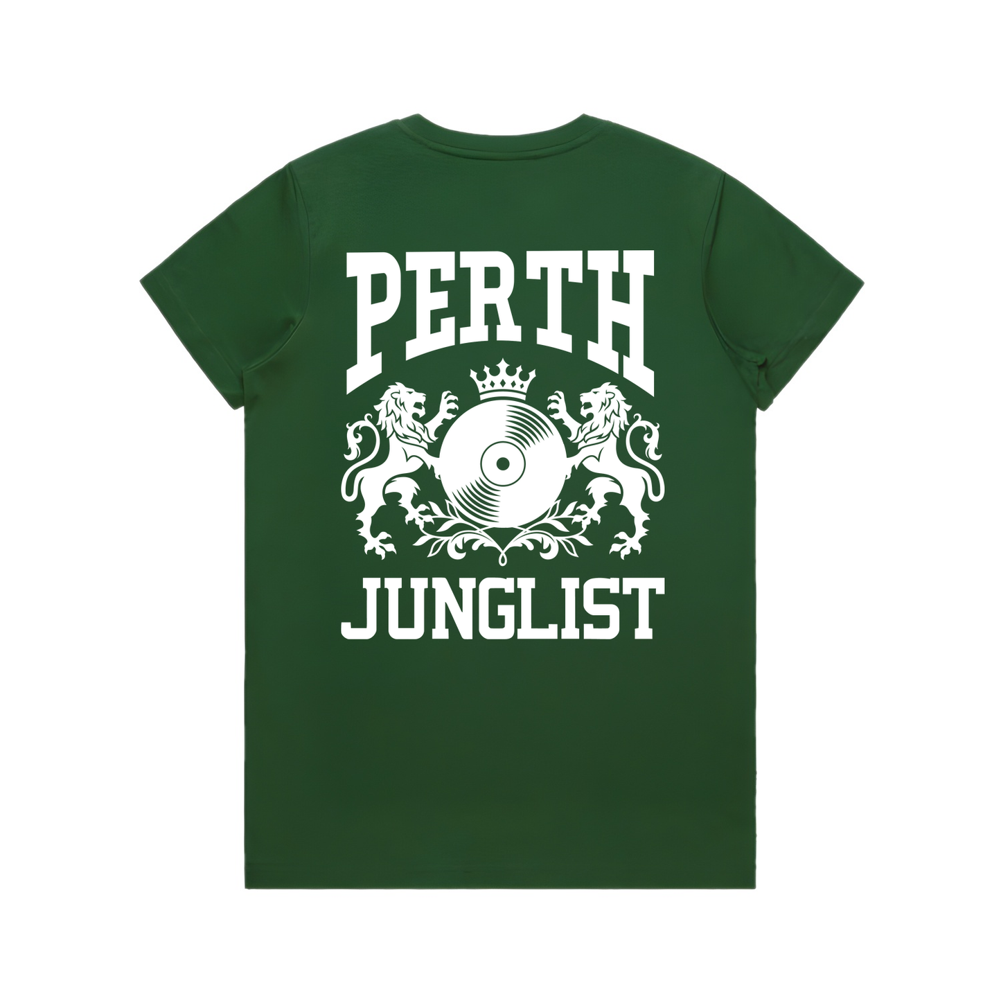 Womens PERTH JUNGLIST Tee - Forest Green (back)