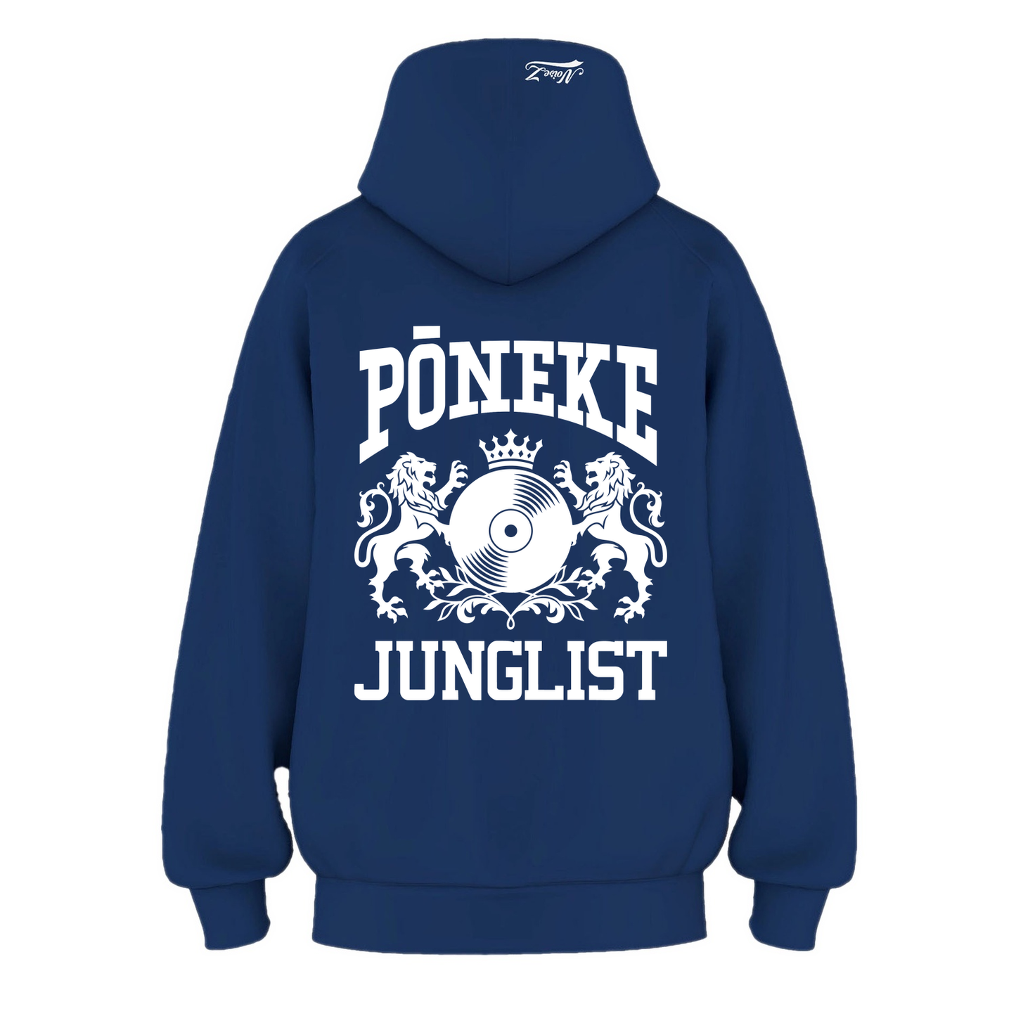 Mens PŌNEKE JUNGLIST Hoodie - Cobalt Blue (back)