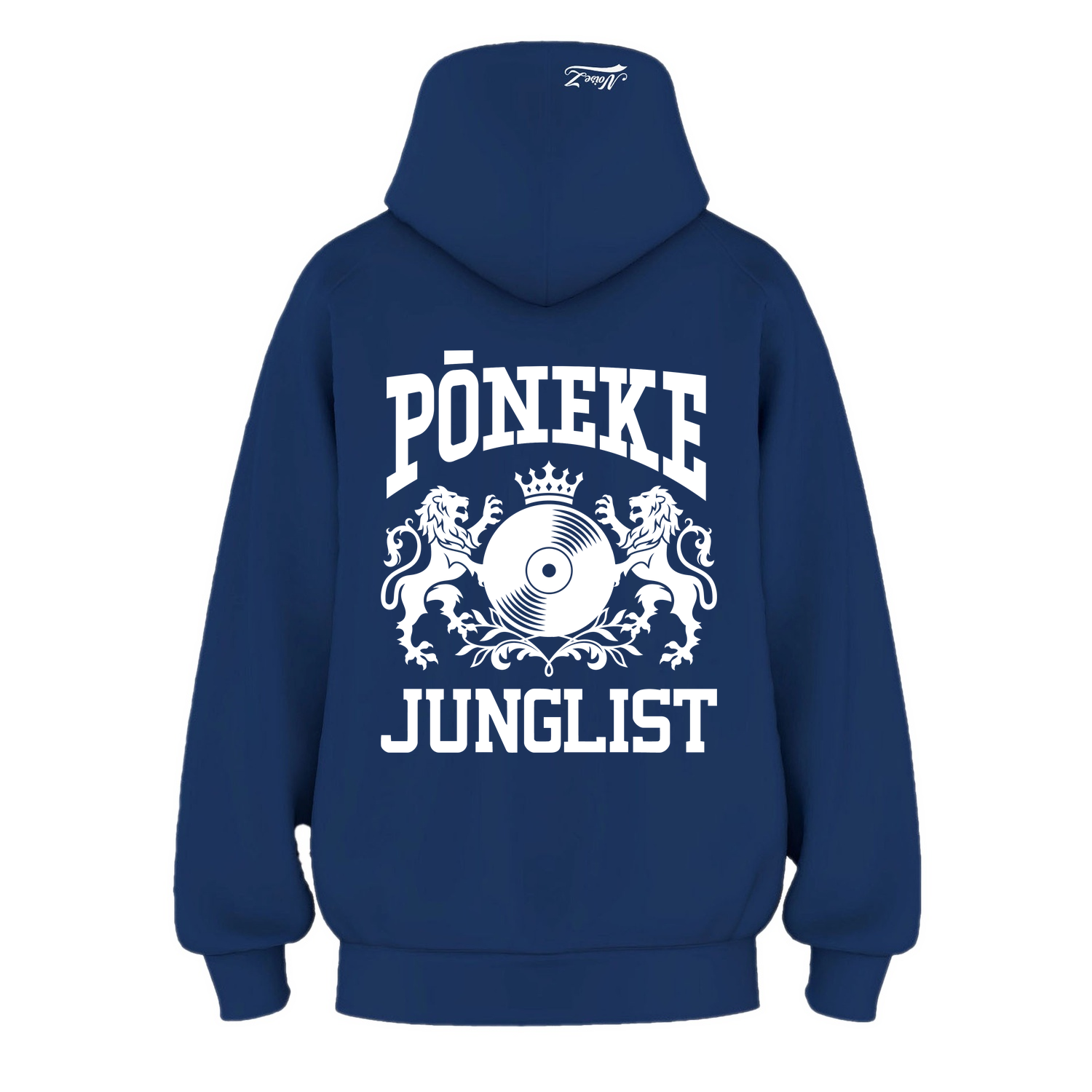 Mens PŌNEKE JUNGLIST Hoodie - Cobalt Blue (back)