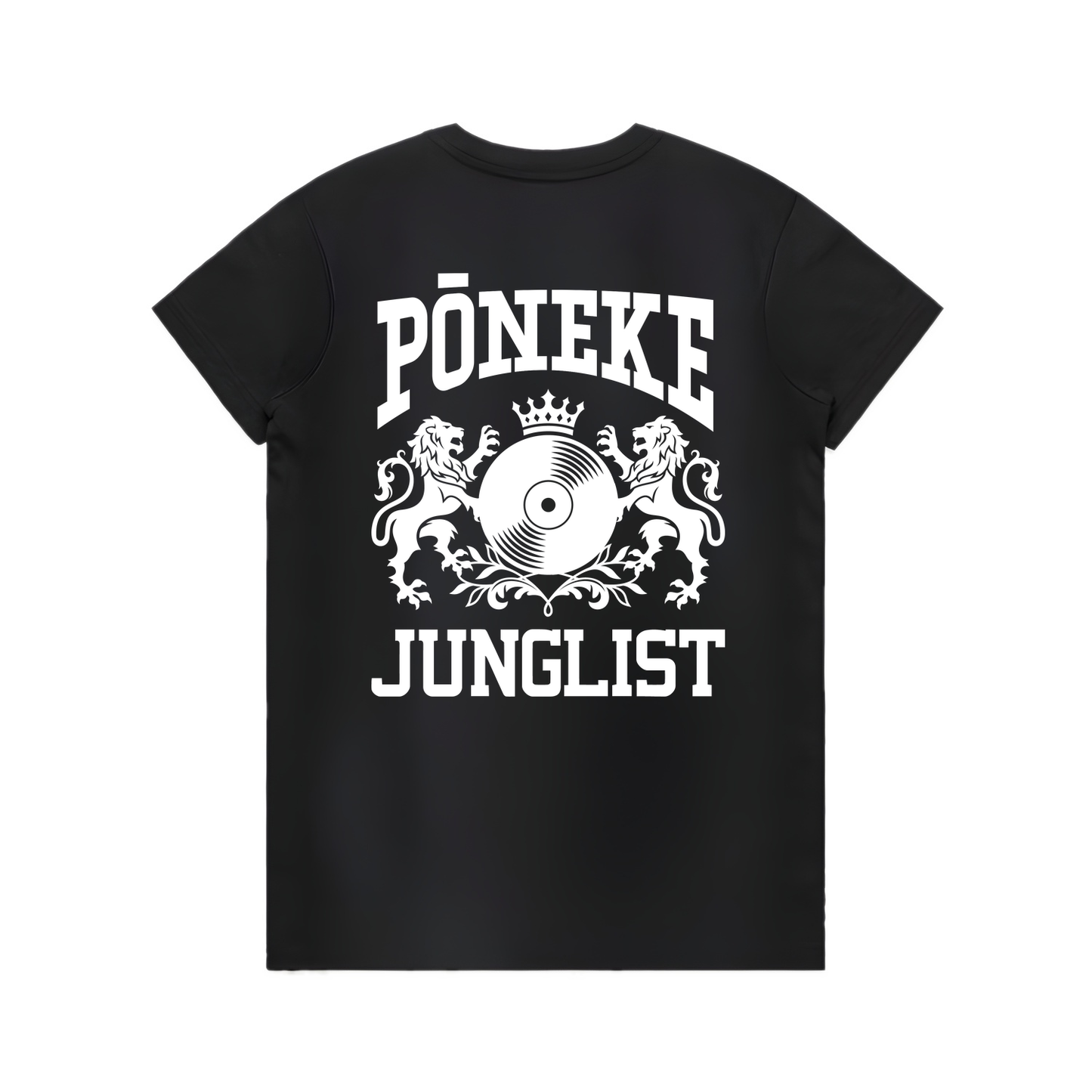 Womens PŌNEKE JUNGLIST Tee - Black (back)