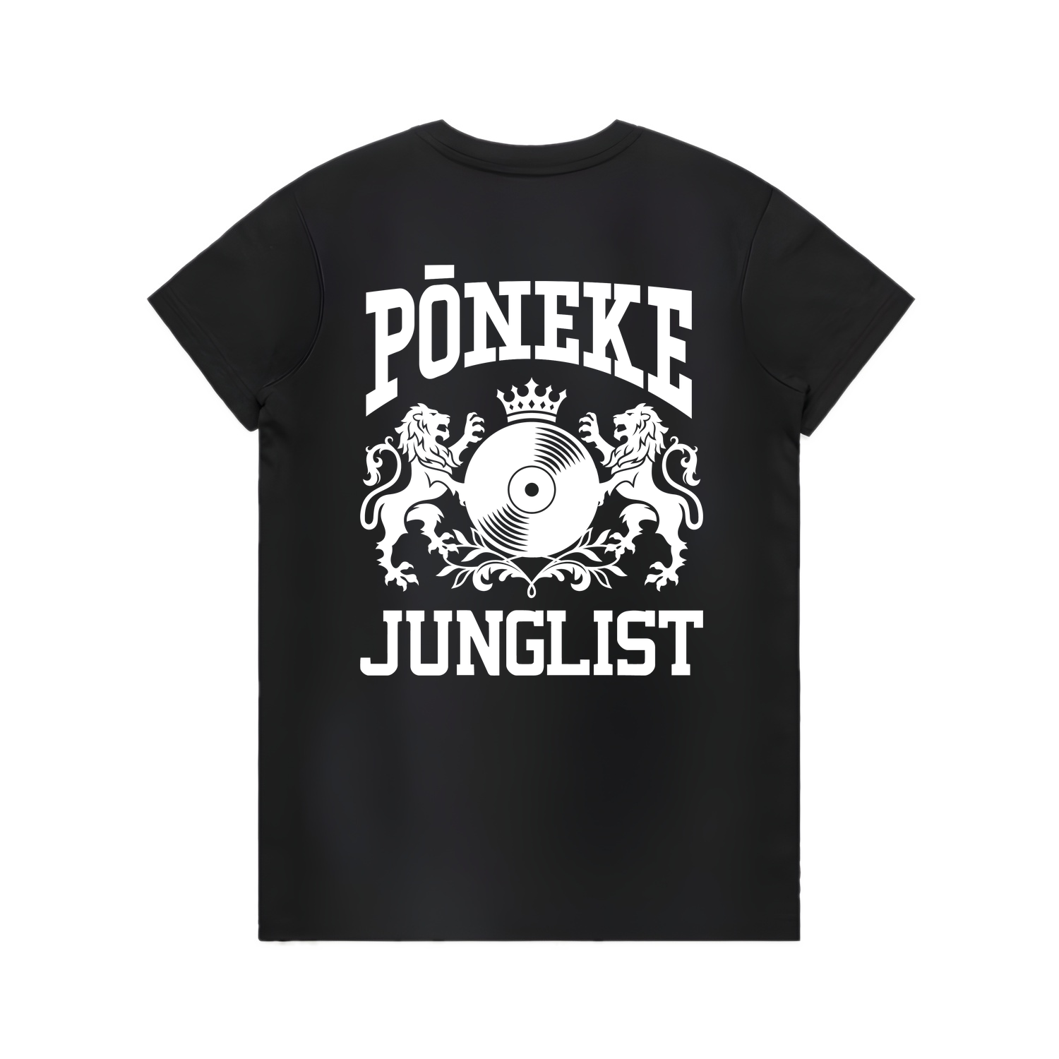 Womens PŌNEKE JUNGLIST Tee - Black (back)