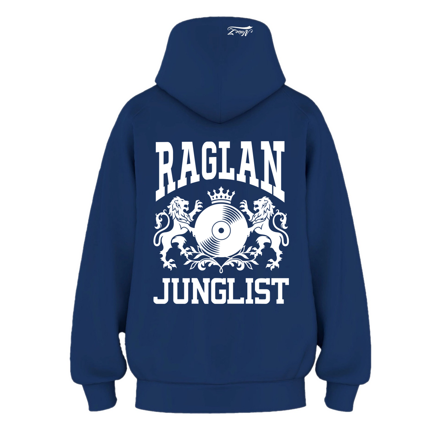 Mens RAGLAN JUNGLIST Hoodie - Cobalt Blue (back)