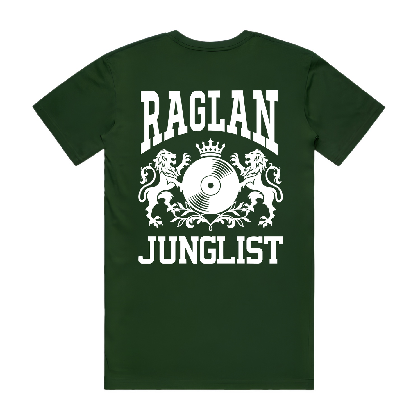 Mens RAGLAN JUNGLIST Tee - Forest Green (back)
