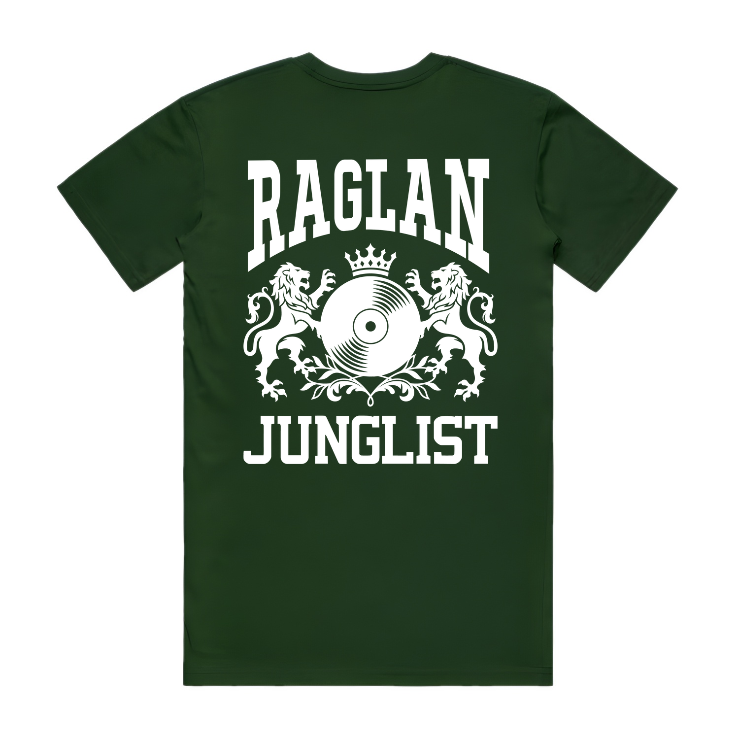 Mens RAGLAN JUNGLIST Tee - Forest Green (back)