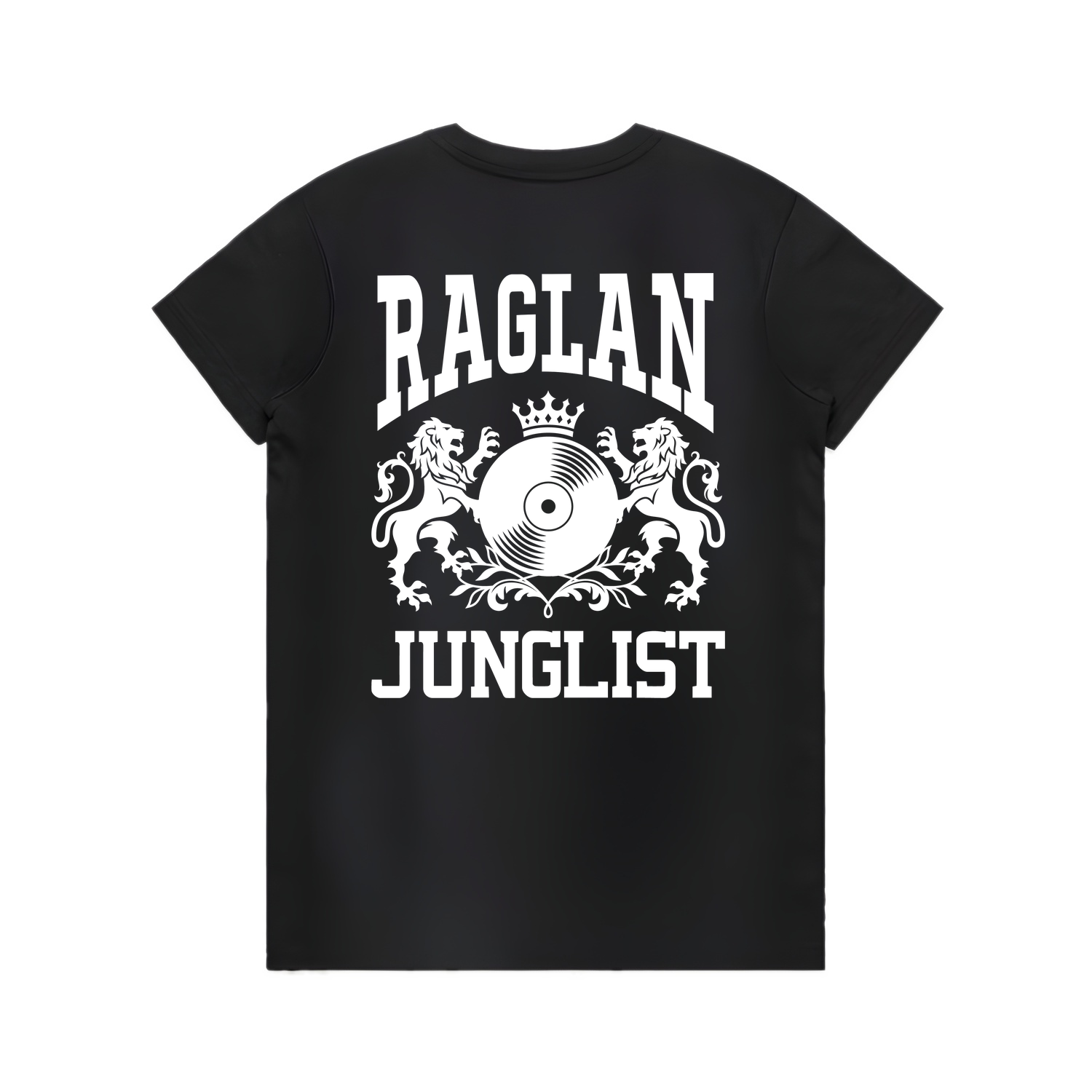 Womens RAGLAN JUNGLIST Tee - Black (back)