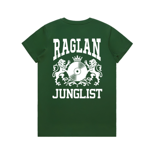 Womens RAGLAN JUNGLIST Tee - Forest Green (back)