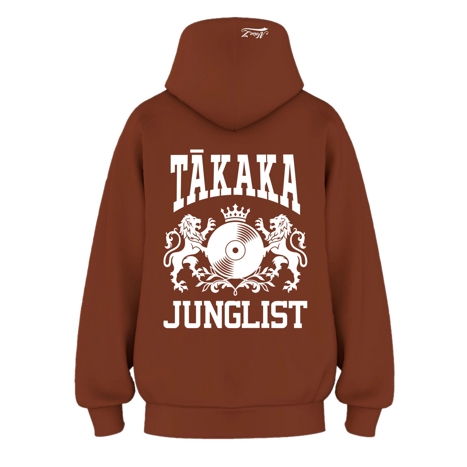 Mens TĀKAKA JUNGLIST Hoodie - Clay (back)