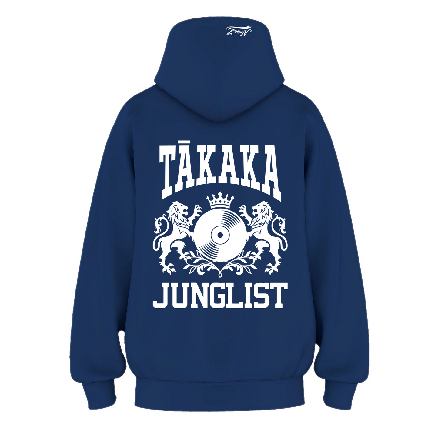 Mens TĀKAKA JUNGLIST Hoodie - Cobalt Blue (back)