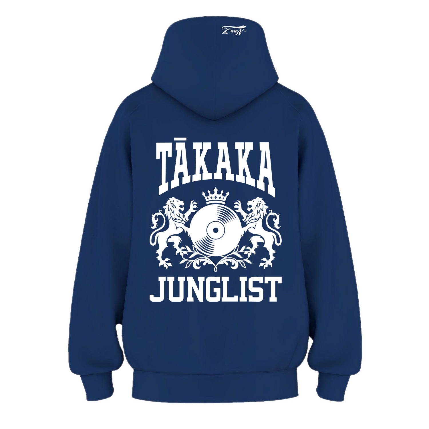 Mens TĀKAKA JUNGLIST Hoodie - Cobalt Blue (back)