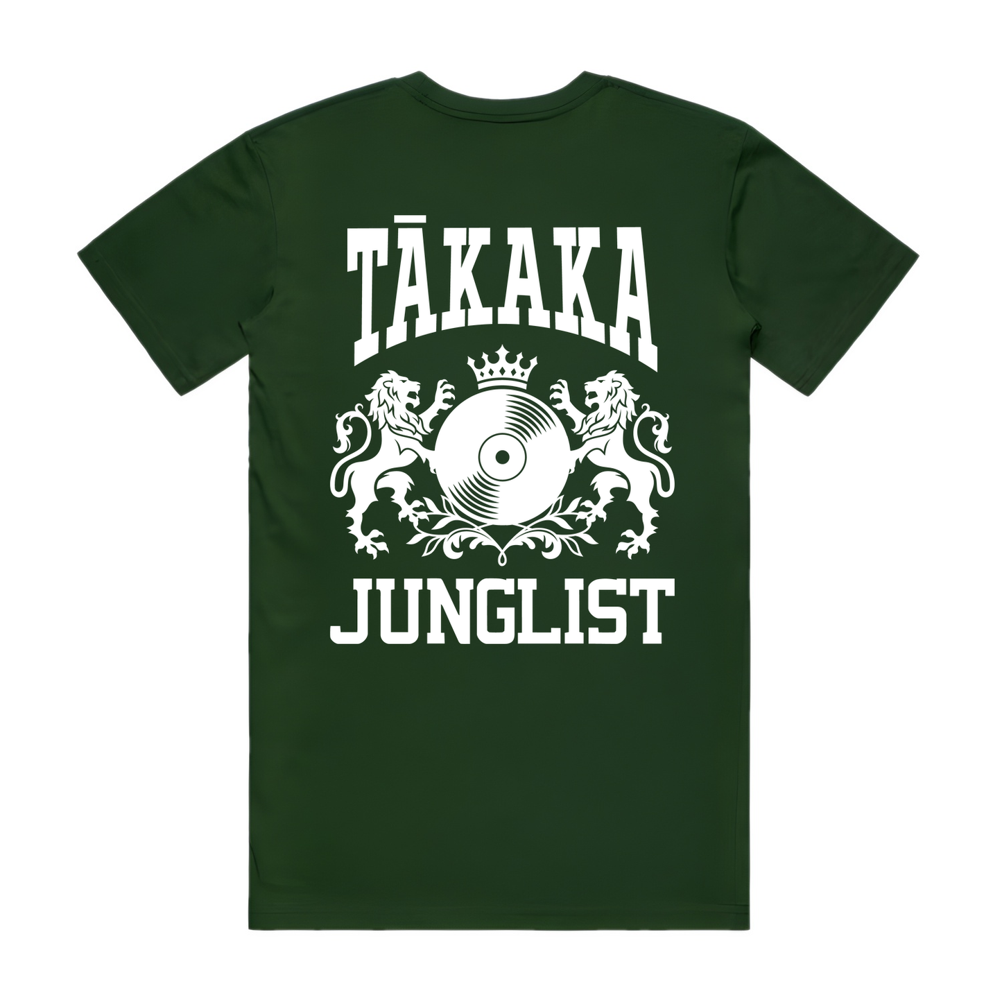 Mens TĀKAKA JUNGLIST Tee - Forest Green (back)