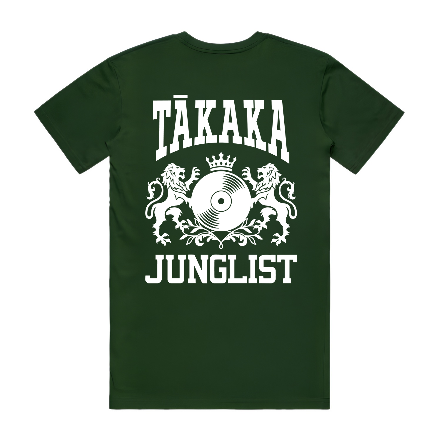 Mens TĀKAKA JUNGLIST Tee - Forest Green (back)