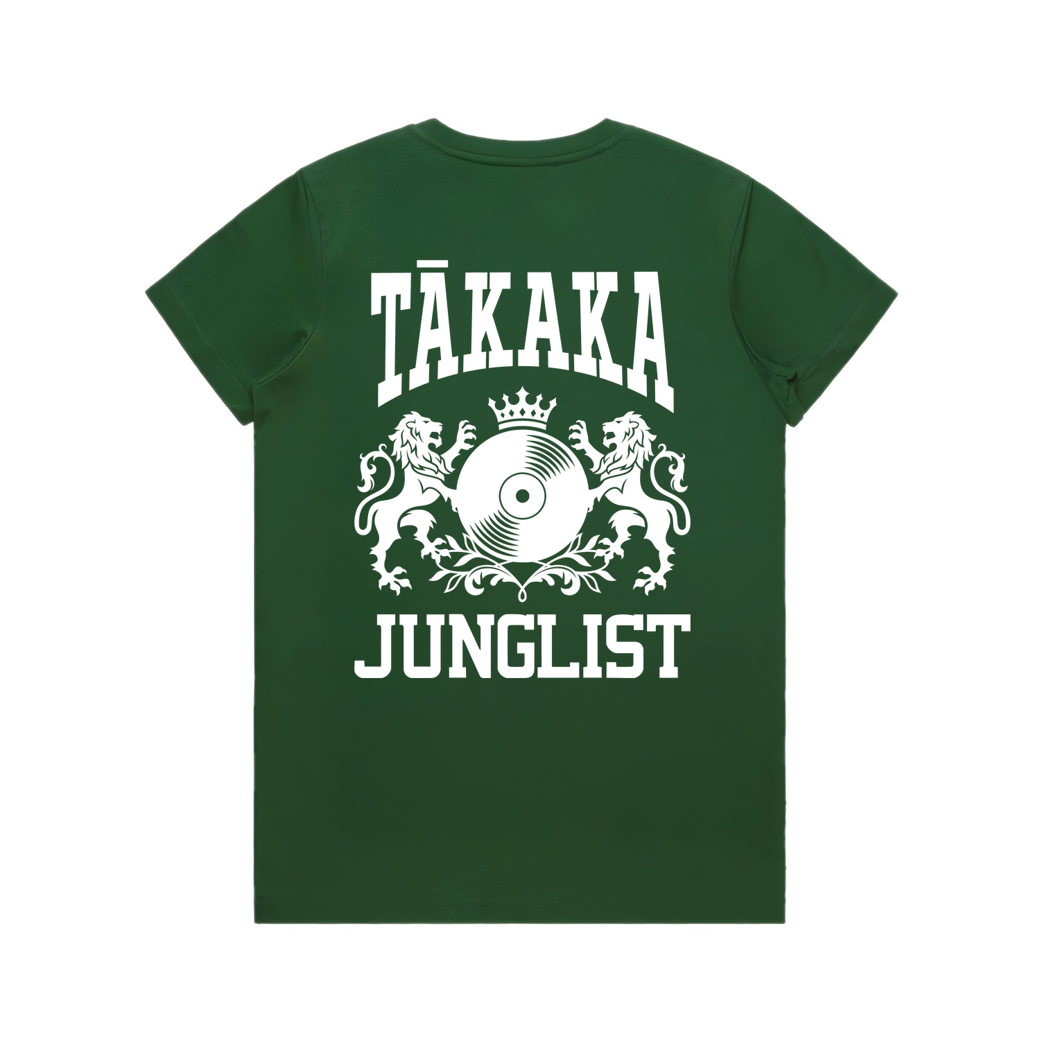 Womens TĀKAKA JUNGLIST Tee - Forest Green (back)