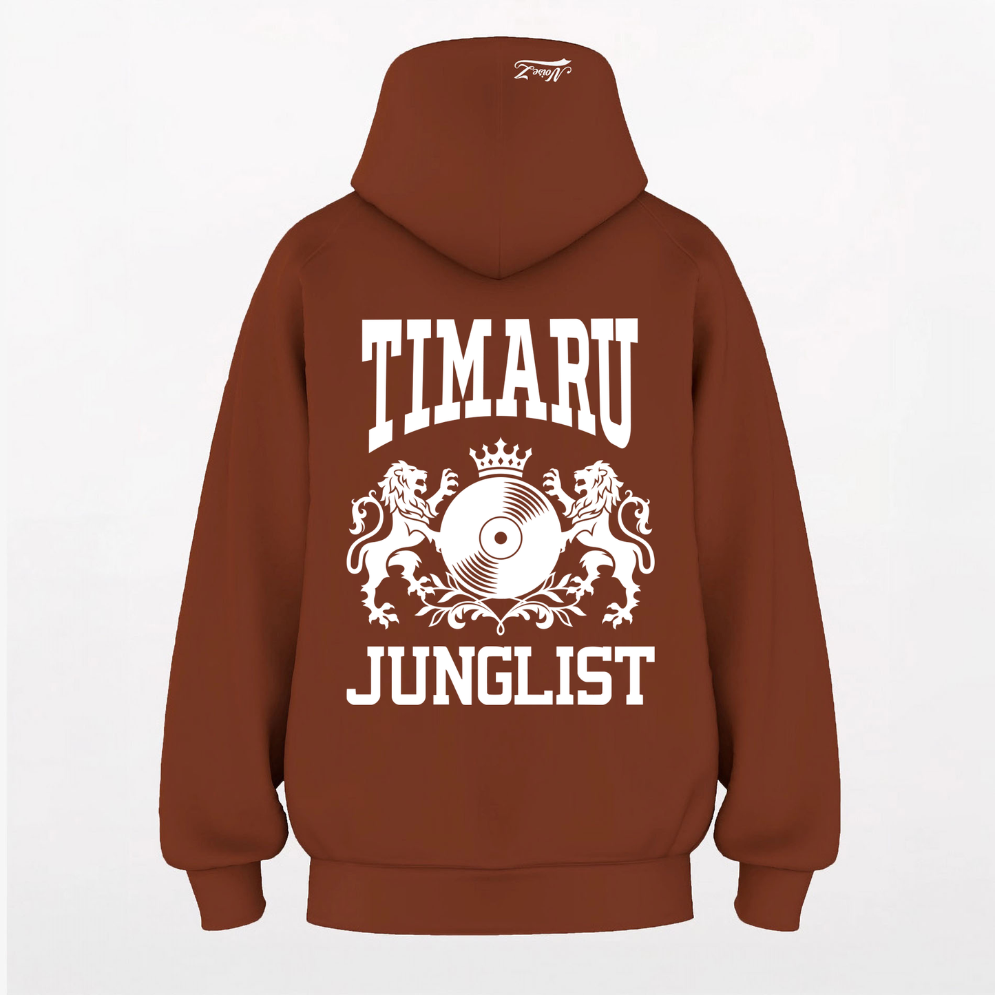 Mens TIMARU JUNGLIST Hoodie - Clay (back)