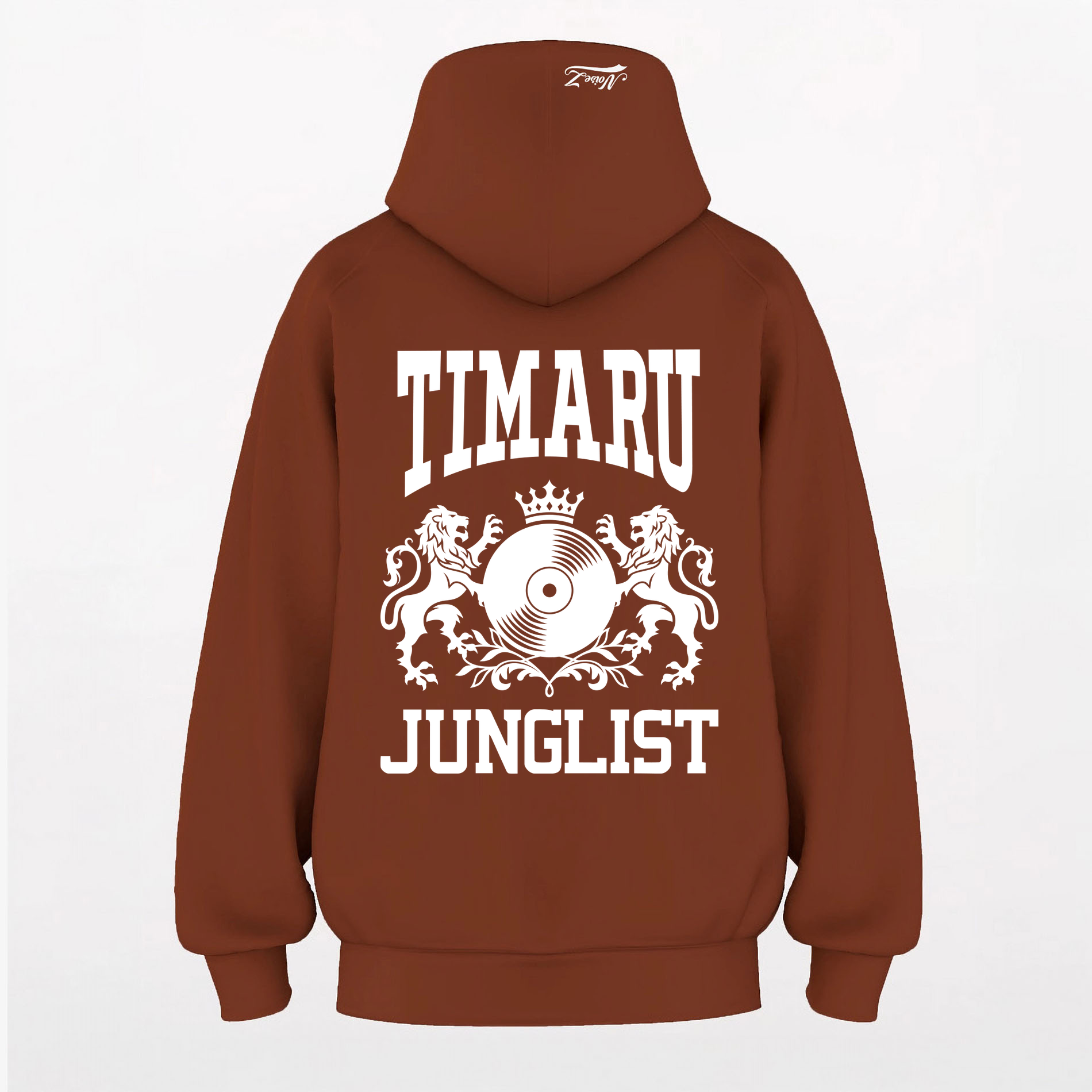 Mens TIMARU JUNGLIST Hoodie - Clay (back)