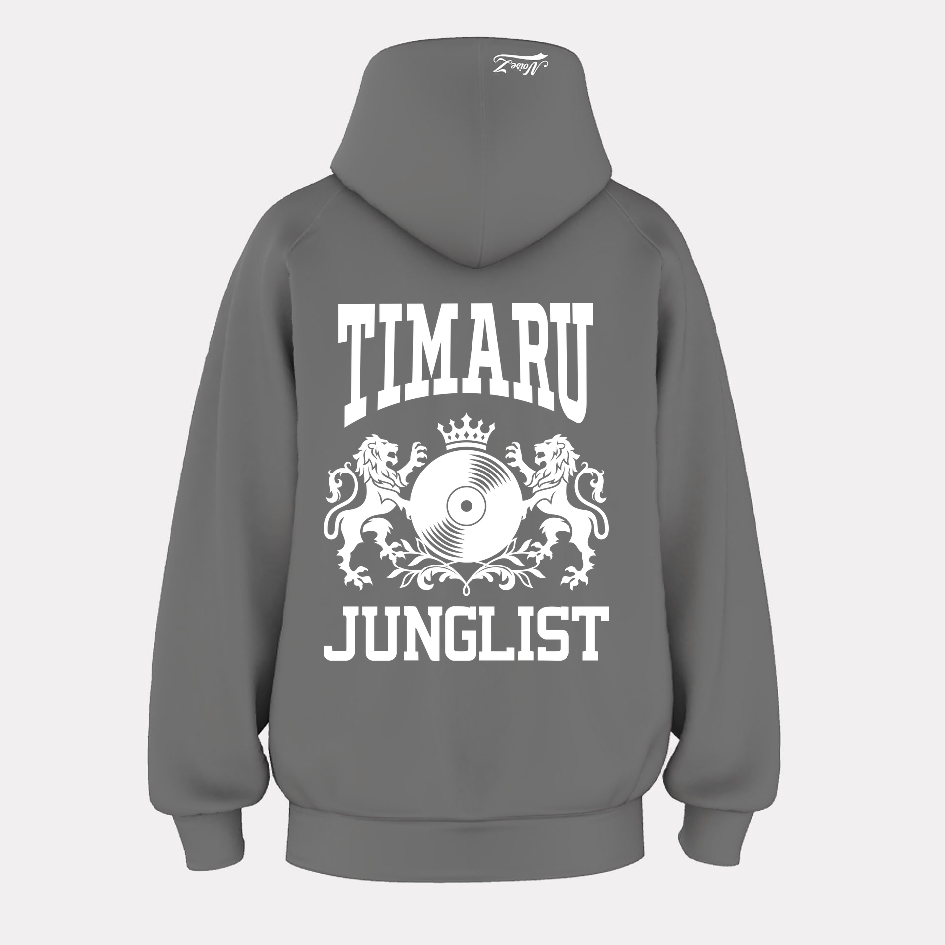 Mens TIMARU JUNGLIST Hoodie - Shadow (back)